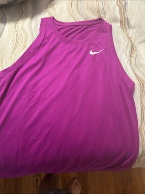 Nike Magenta Tank Top with White Swoosh